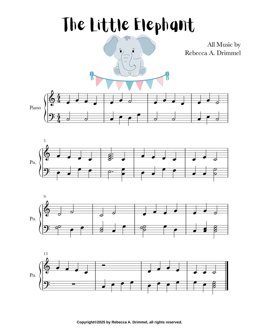 The Little Elephant The Little Elephant Easy Piano scores gallery preview page 1