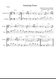 Amazing Grace (Trumpet and Trombone Duo with Chords)