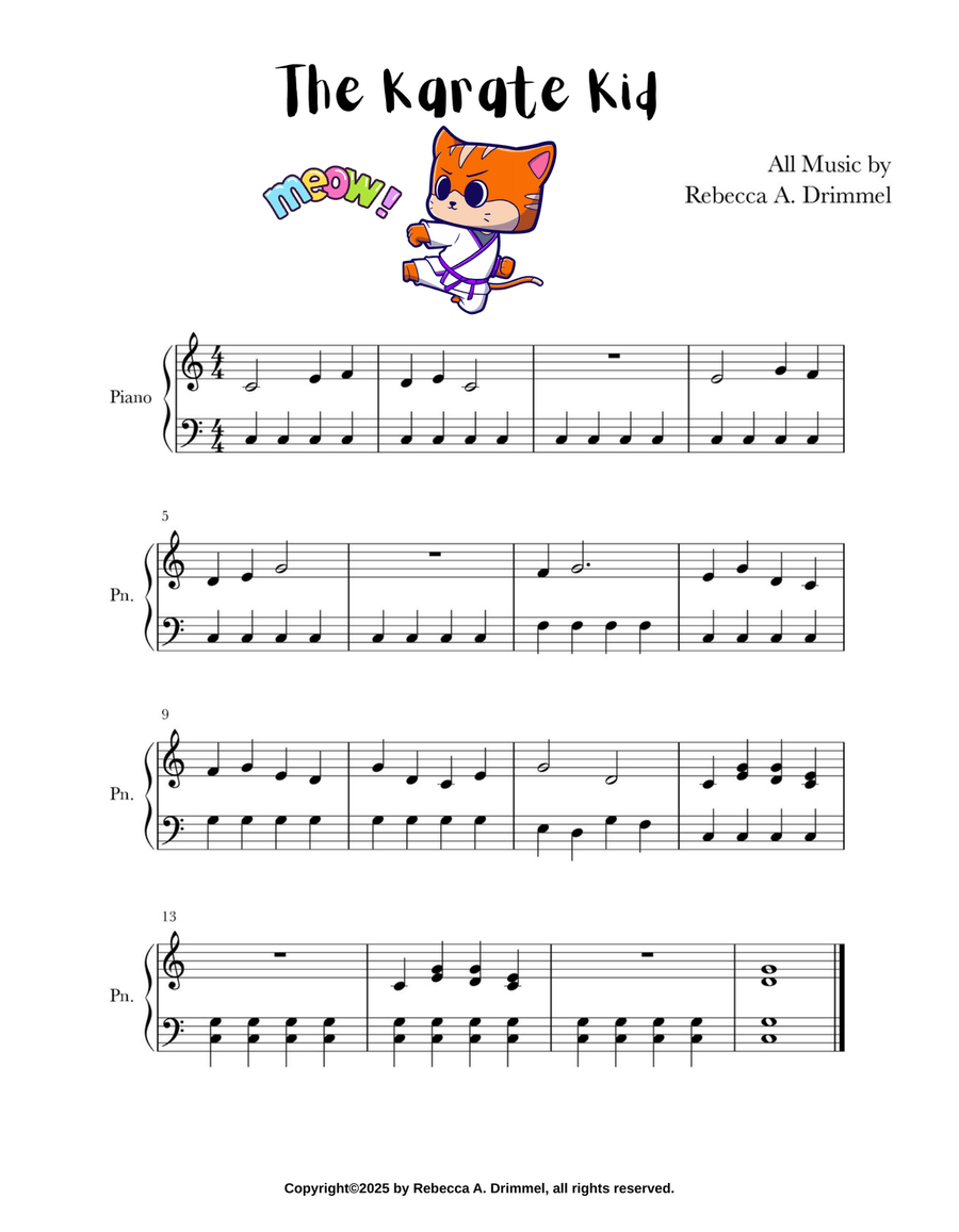 The Karate Kid The Karate Kid Easy Piano scores gallery preview page 1