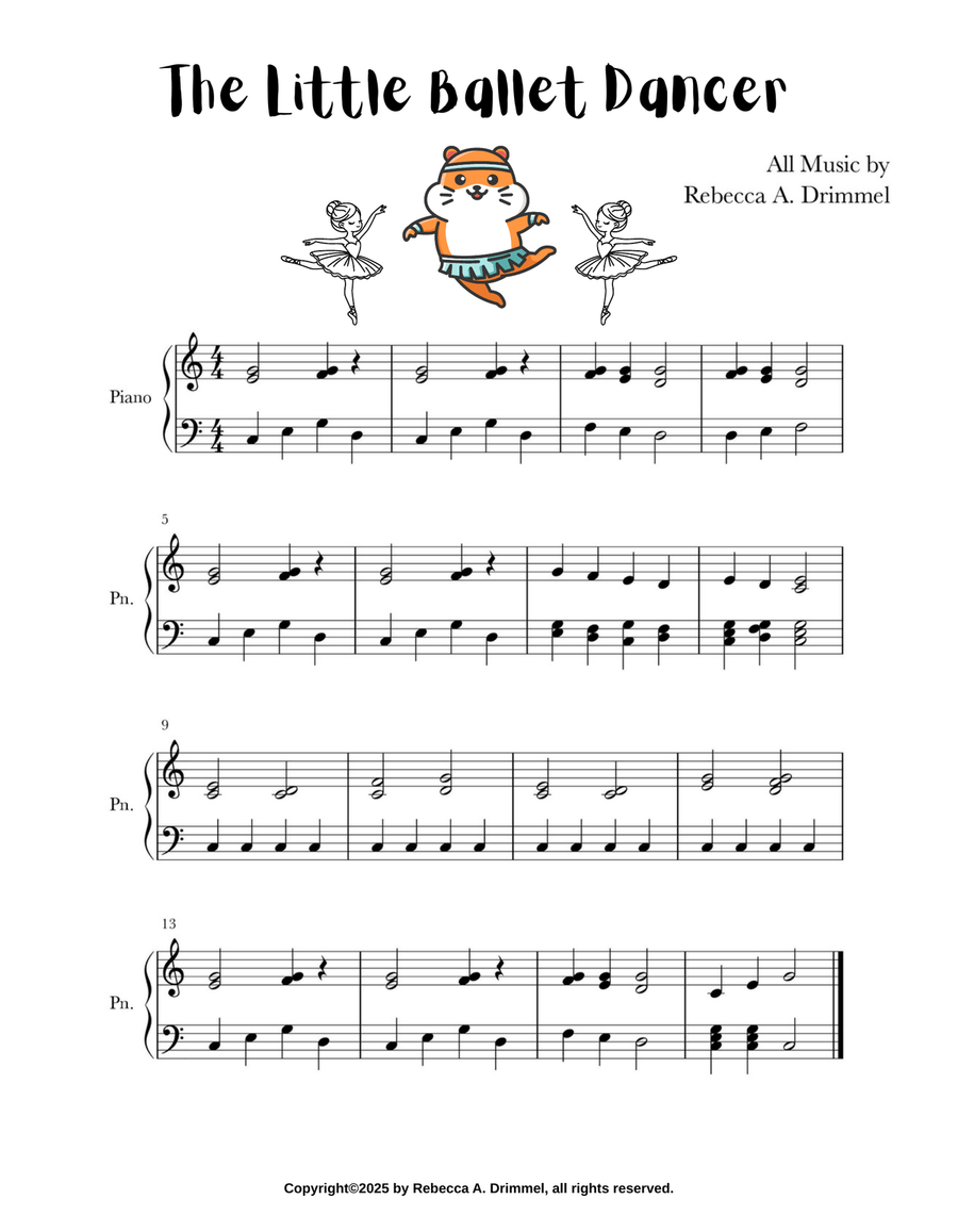 The Little Ballet Dancer The Little Ballet Dancer Easy Piano scores gallery preview page 1