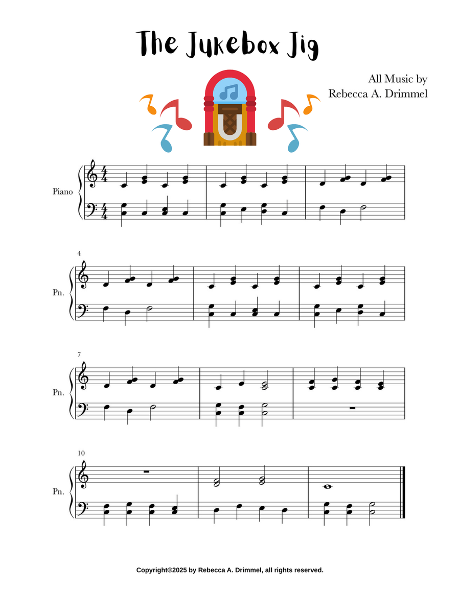The Jukebox Jig The Jukebox Jig Easy Piano scores gallery preview page 1