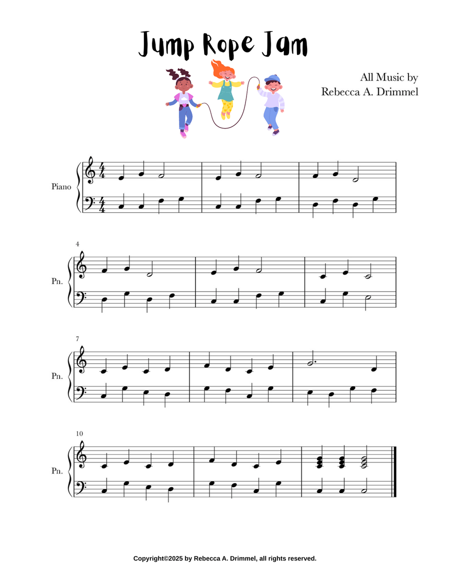 Jump Rope Jam Jump Rope Jam Easy Piano scores gallery preview page 1
