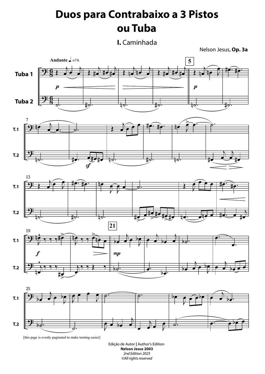 Duets for Tuba, Op. 3a Brass Duet scores gallery preview page 6