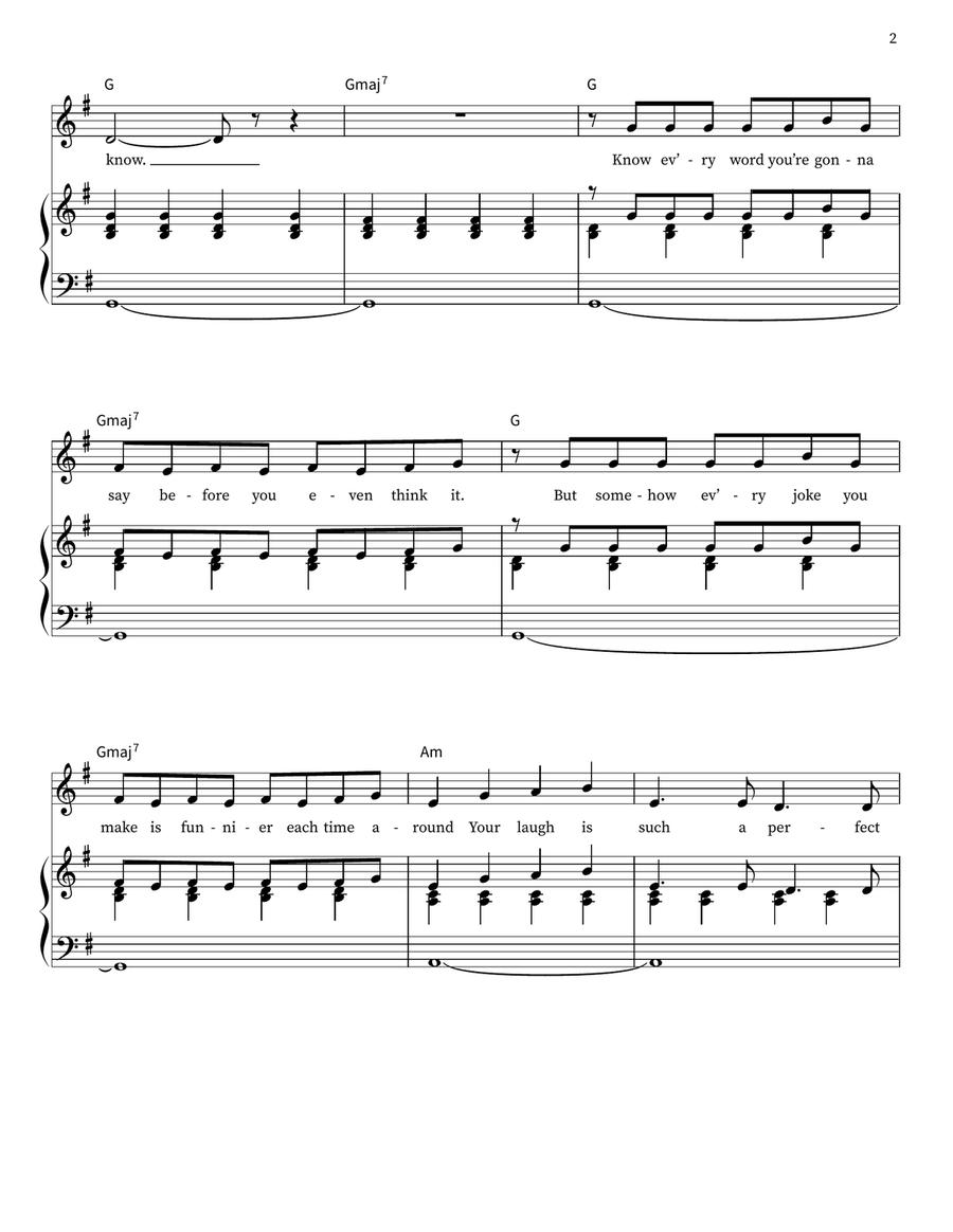 Forever And A Day Forever And A Day Piano, Vocal, Guitar scores gallery preview page 2