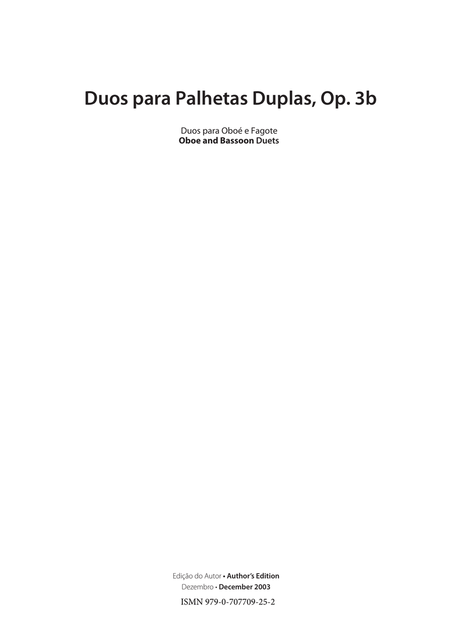 Duets for Double Reeds, Op. 3b Woodwind Duet scores gallery preview page 3