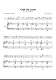 Claire de Lune - Cello and Piano in A Major With Chords - Beginner