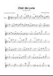 Claire de Lune - Solo Oboe in Bb Major With Chords - Beginner