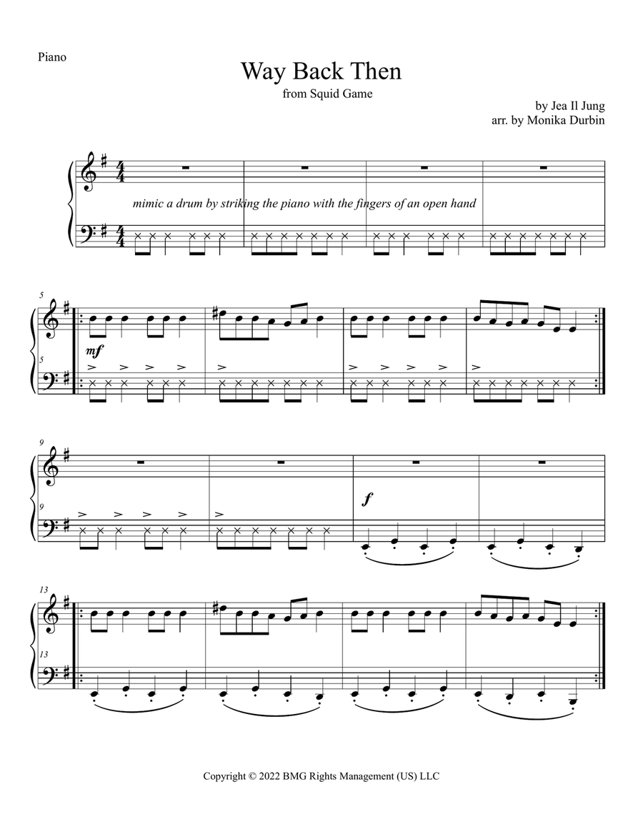 Way Back Then Way Back Then Piano Solo scores gallery preview page 1