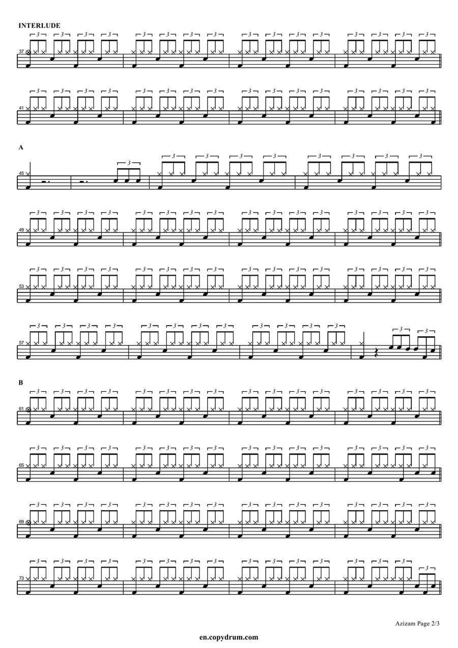 Azizam Azizam Drum Set scores gallery preview page 2