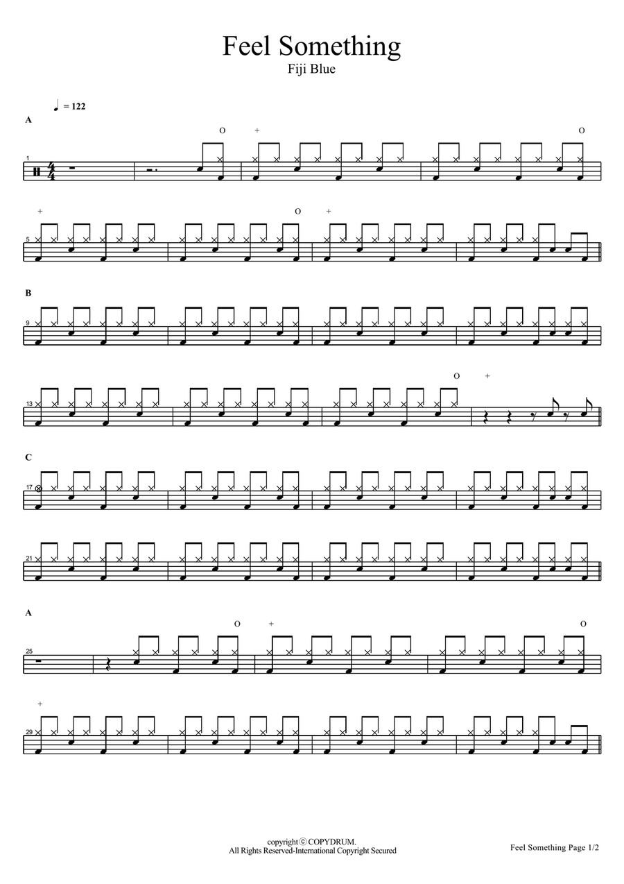 Feel Something Feel Something Drum Set scores gallery preview page 1