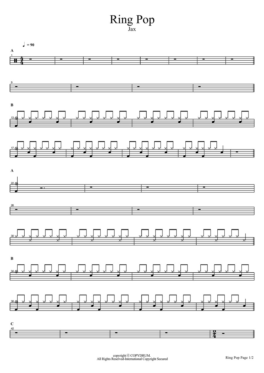 Ring Pop Ring Pop Drum Set scores gallery preview page 1