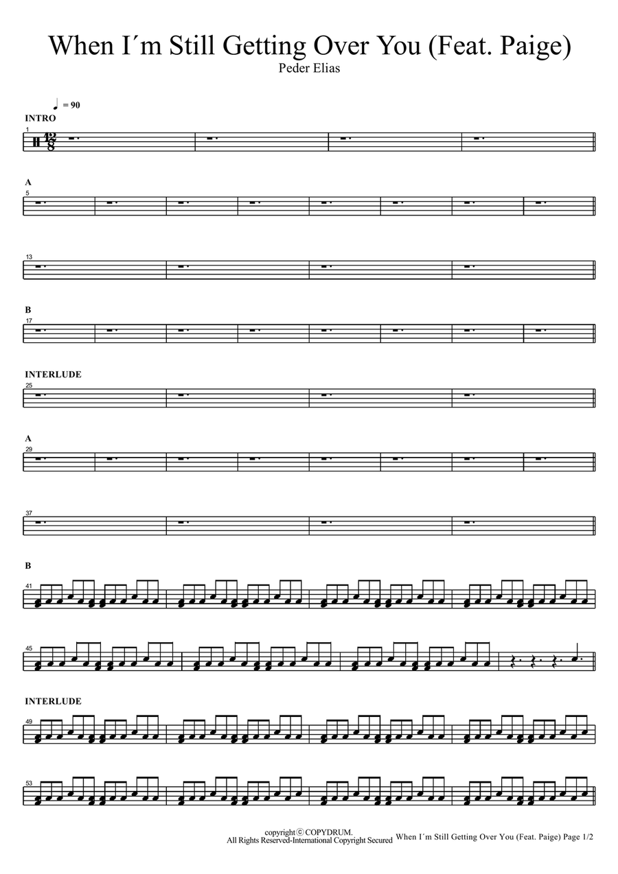 When I'm Still Getting Over You' Drum Set scores gallery preview page 1