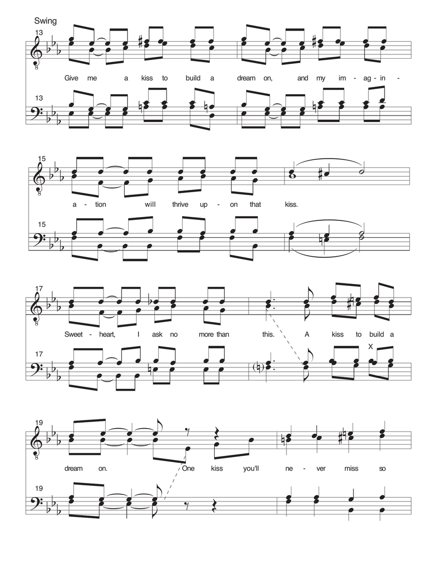 A Kiss To Build A Dream On A Cappella scores gallery preview page 2