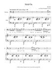 Hold On for Baritone and Piano, range D3 to F4