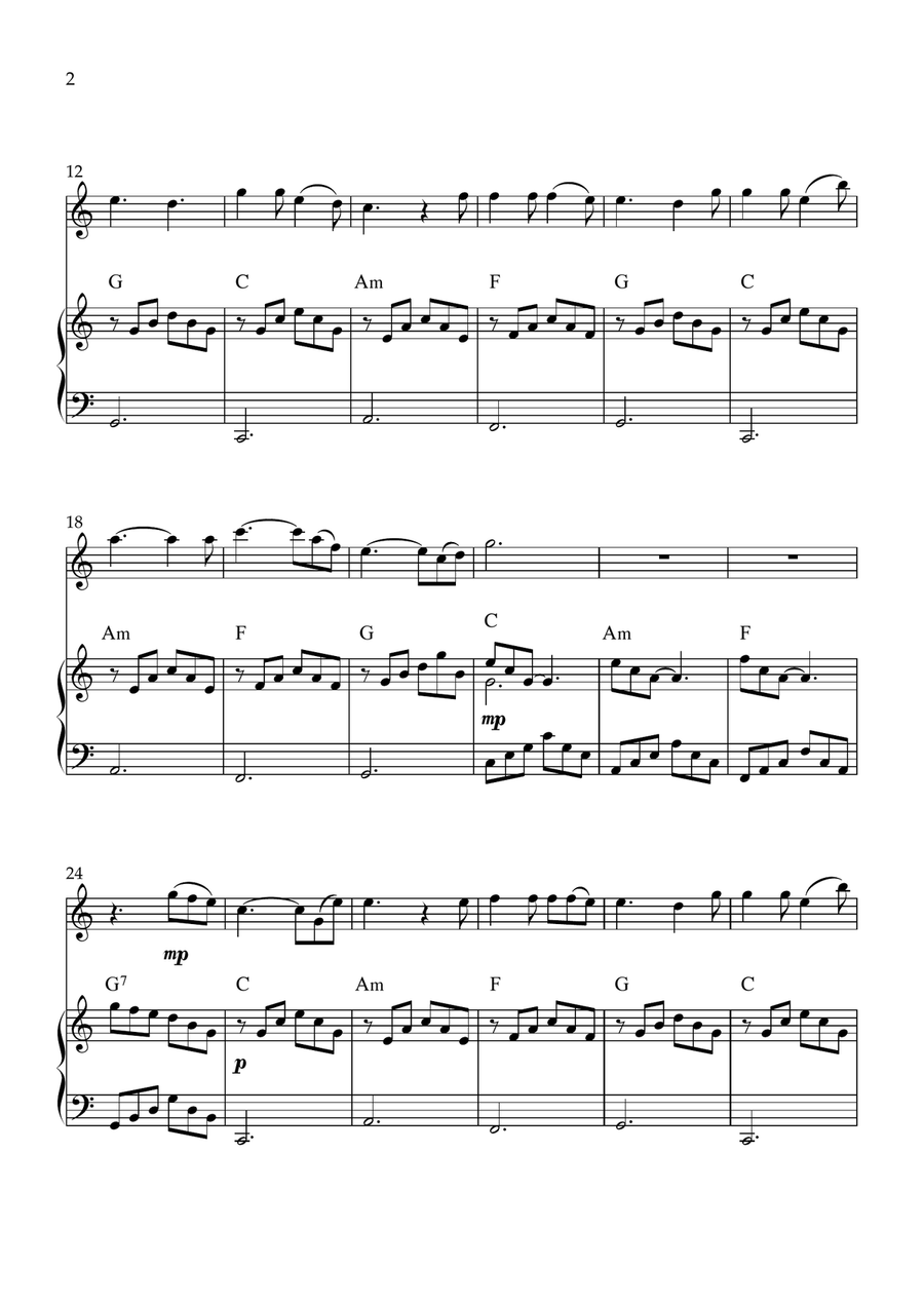 Send My Heart With A Kiss Flute Solo scores gallery preview page 2