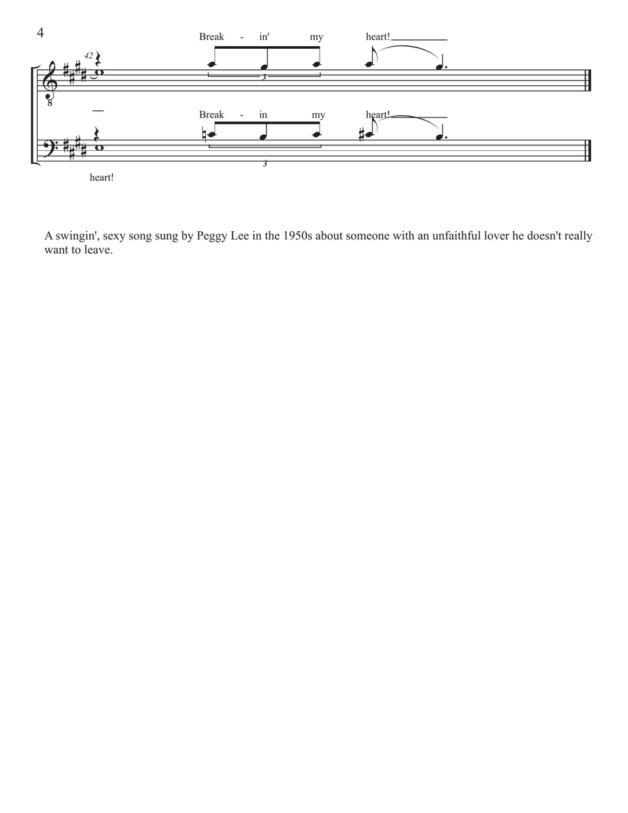 I Love The Way You're Breaking My Heart TTBB scores gallery preview page 4