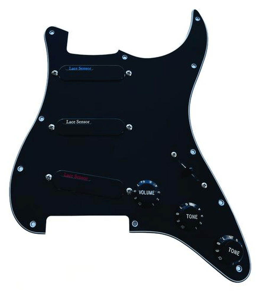 Lace Sensor Blue/Silver/Red S/S/S Loaded Pickguard – 3-Ply – Black School and Community scores gallery preview page 2
