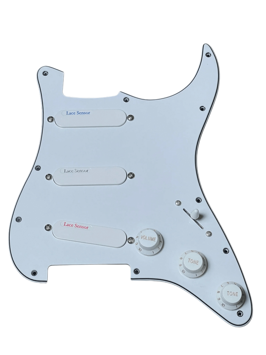 Lace Sensor Blue/Silver/Red S/S/S Loaded Pickguard – 3-Ply – White School and Community scores gallery preview page 1