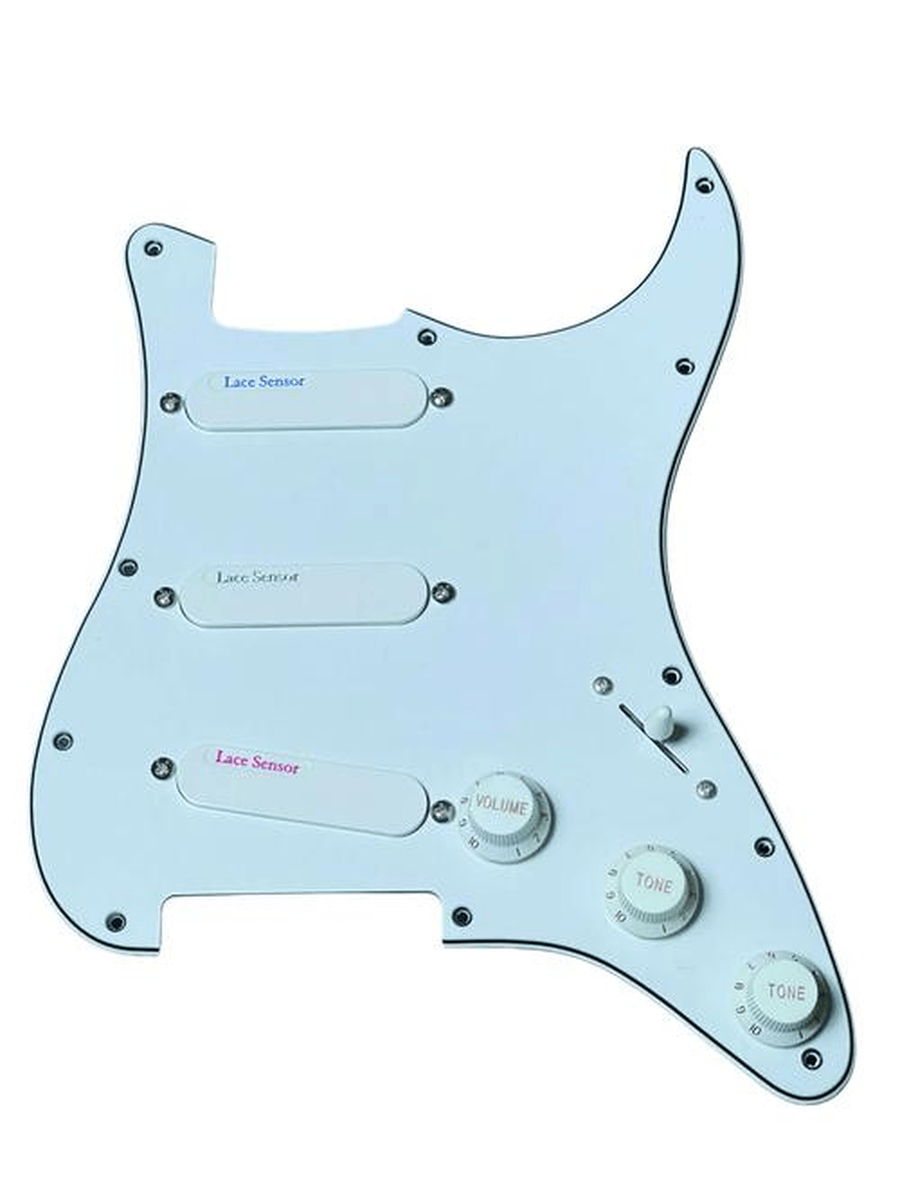 Lace Sensor Blue/Silver/Red S/S/S Loaded Pickguard – 3-Ply – White School and Community scores gallery preview page 2