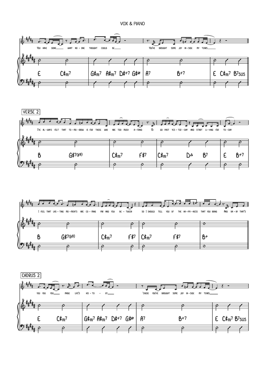 Joy Inside My Tears Joy Inside My Tears Piano scores gallery preview page 2