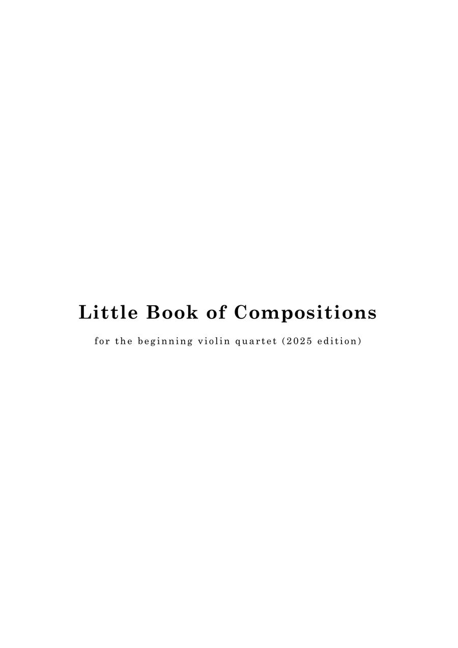 Little Book of Compositions for Beginning Violin Quartet Chamber Music scores gallery preview page 1