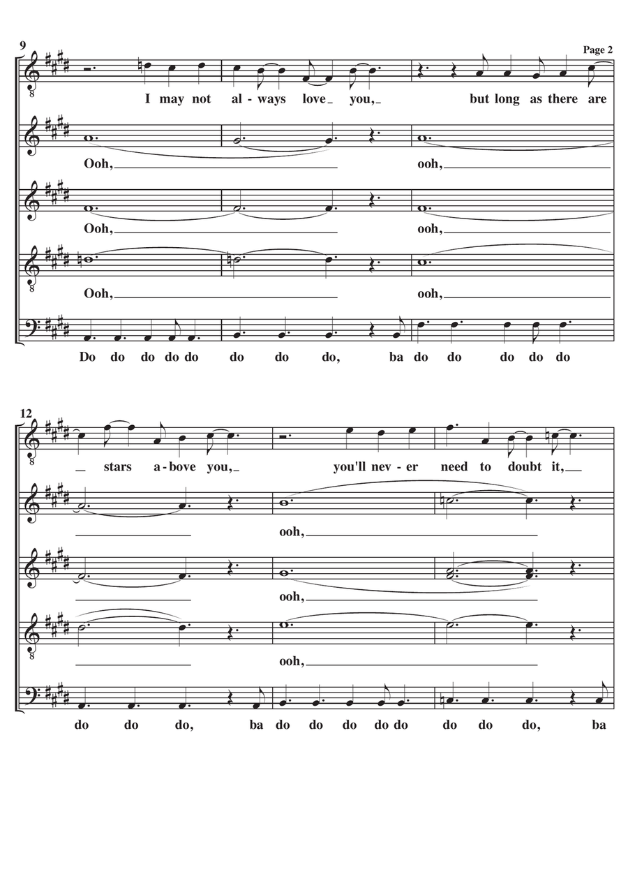 God Only Knows God Only Knows 4-Part scores gallery preview page 2