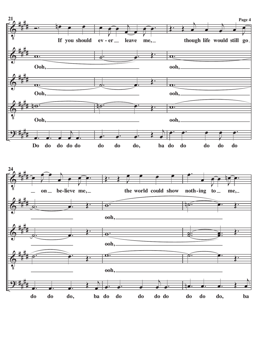 God Only Knows God Only Knows 4-Part scores gallery preview page 4