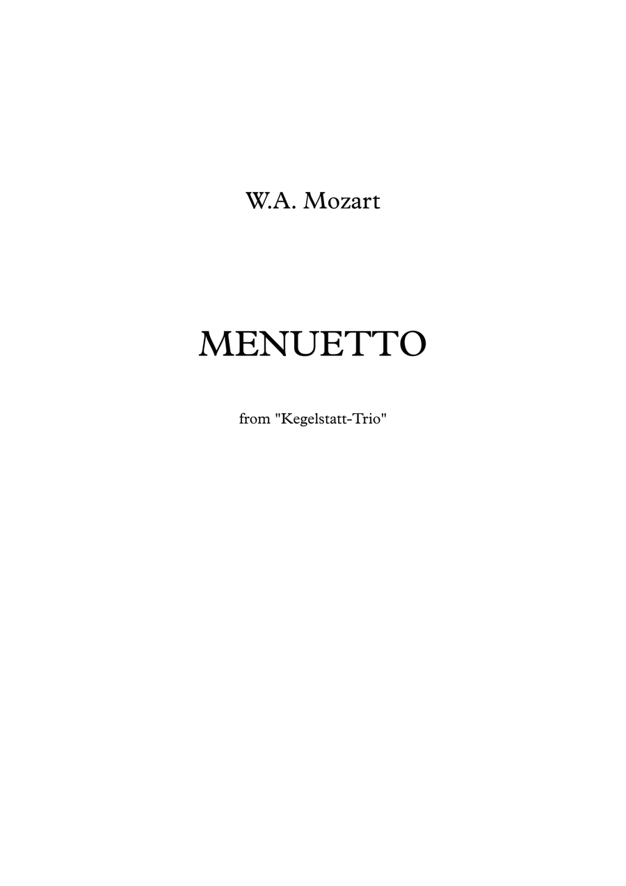 Minuetto from Kegelstatt Trio Clarinet Quintet scores gallery preview page 2