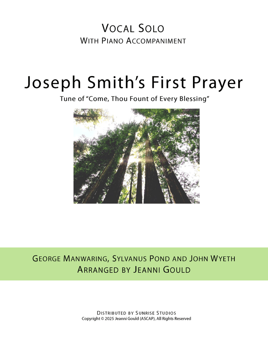 Joseph Smith's First Prayer_tune Come Thou Fount Piano, Vocal scores gallery preview page 1