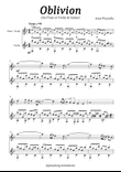 Oblivion - Flute or Violin & Guitar