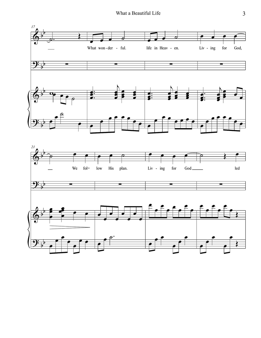 Beautiful World Beautiful World Unison Choir scores gallery preview page 3