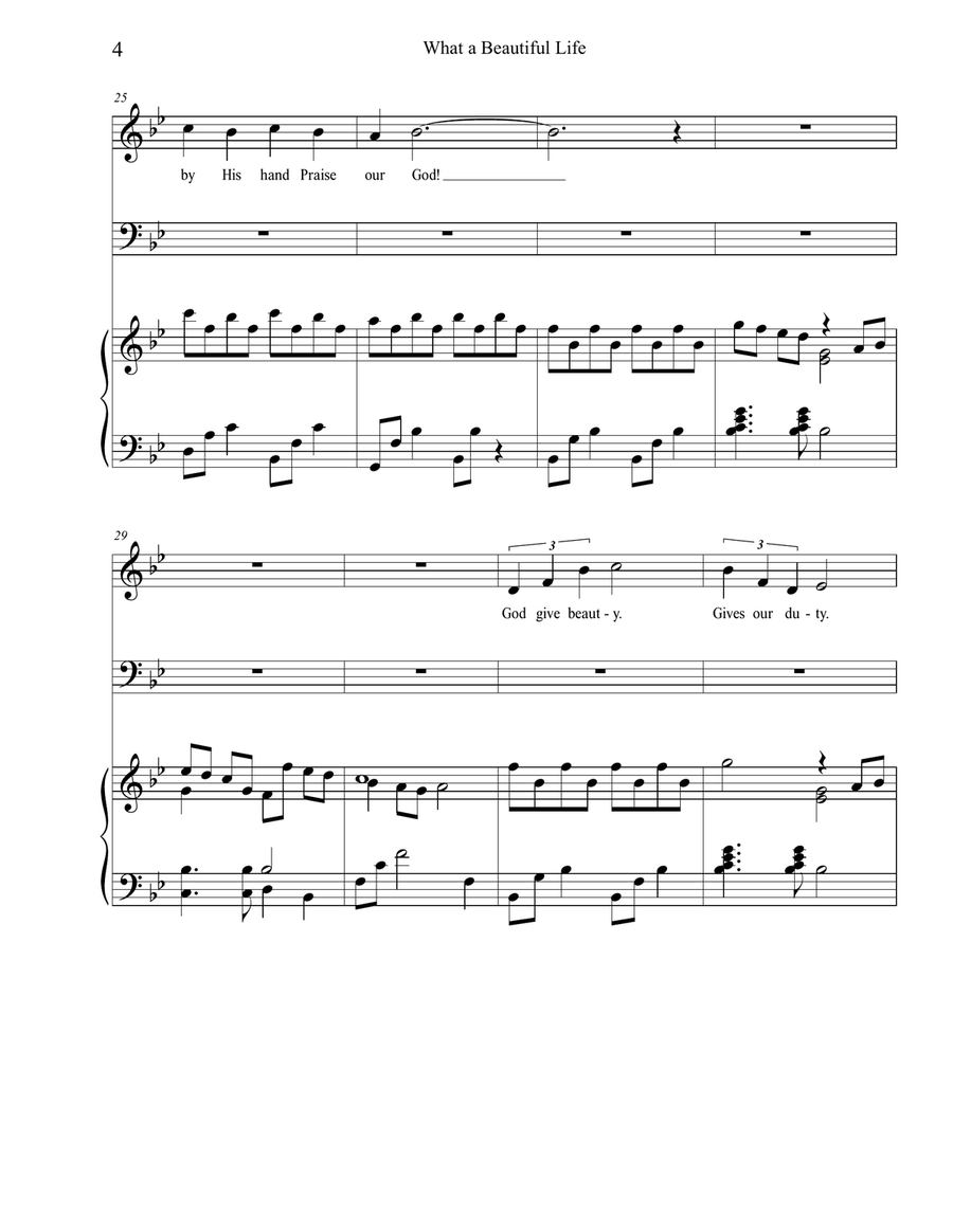 Beautiful World Beautiful World Unison Choir scores gallery preview page 4