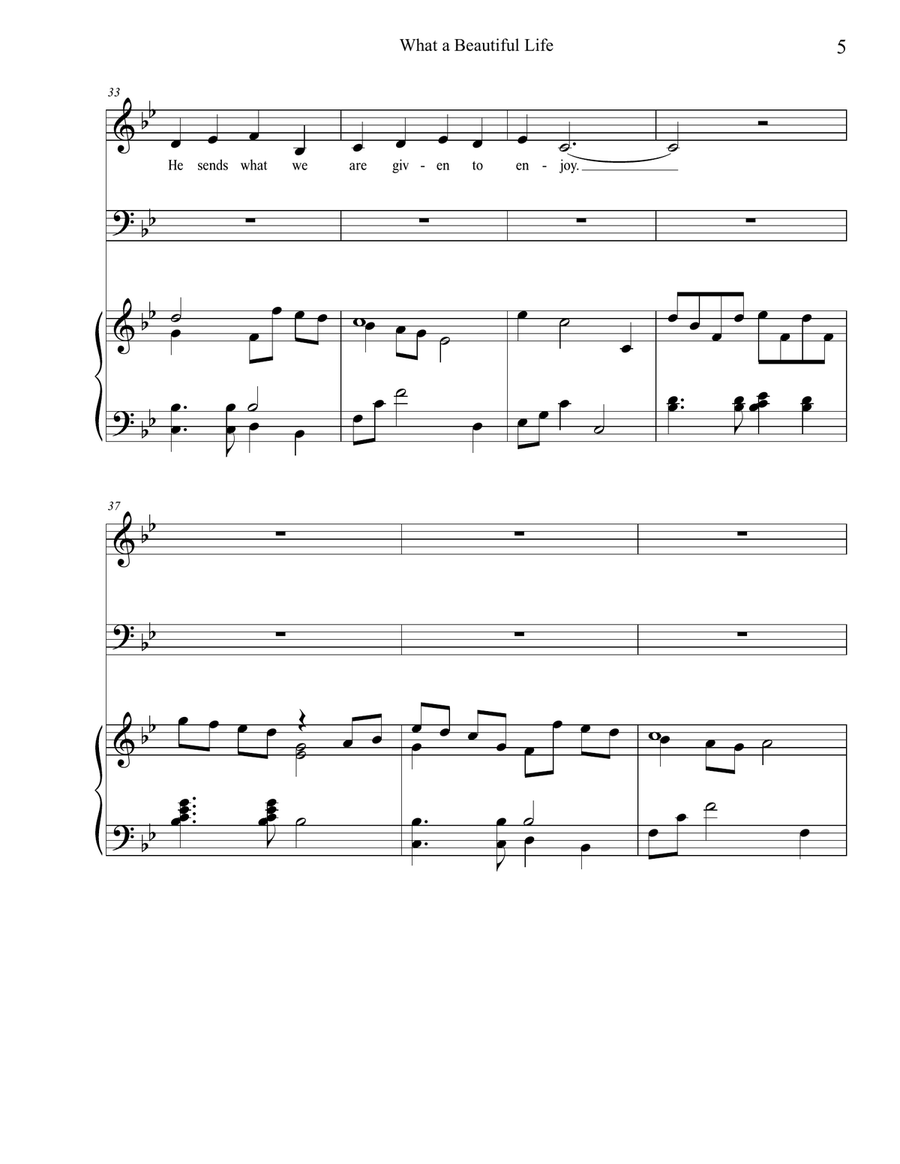 Beautiful World Beautiful World Unison Choir scores gallery preview page 5