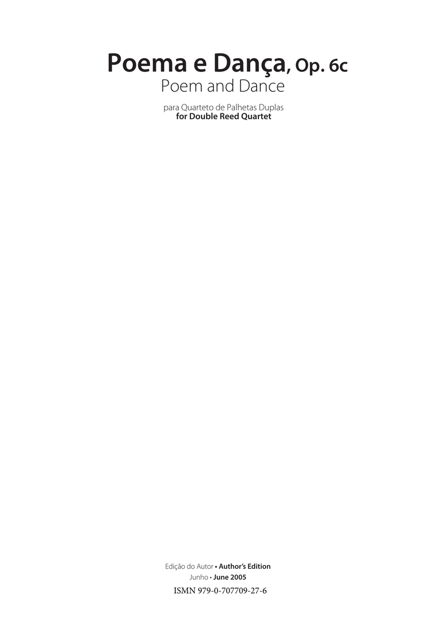 Poem and Danse, Op. 6c Woodwind Quartet scores gallery preview page 3
