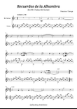 Recuerdos de la Alhambra - Bb Clarinet & Guitar