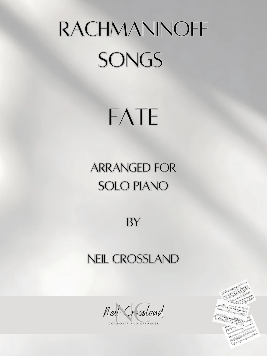 Rachmaninoff Song - Fate Op 21 No 1 arranged for Piano solo by Neil Crossland Piano Solo scores gallery preview page 1