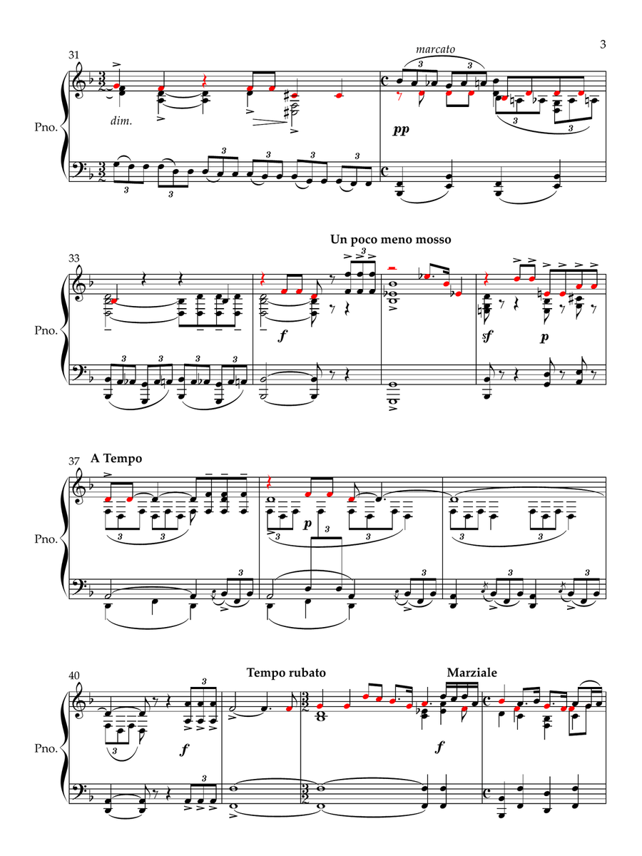 Rachmaninoff Song - Fate Op 21 No 1 arranged for Piano solo by Neil Crossland Piano Solo scores gallery preview page 5