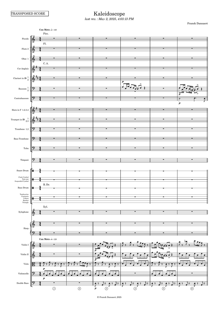 Kaleidoscope - Score Only Full Orchestra scores gallery preview page 2