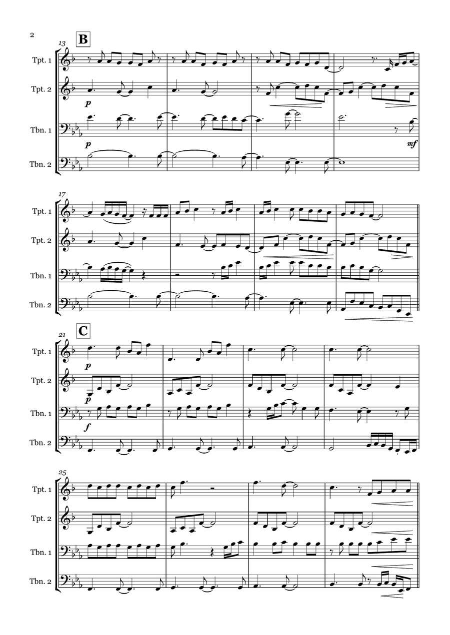 Man In The Mirror Man In The Mirror Brass Quartet scores gallery preview page 2