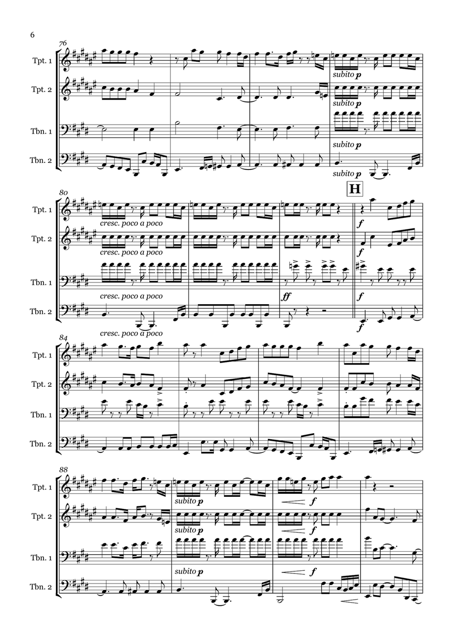 Man In The Mirror Man In The Mirror Brass Quartet scores gallery preview page 6