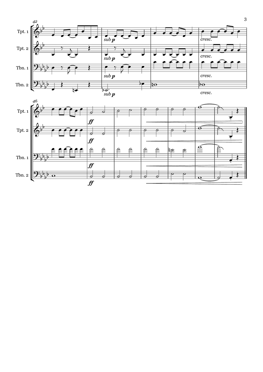 The Muppet Show Theme The Muppet Show Theme Brass Quartet scores gallery preview page 3