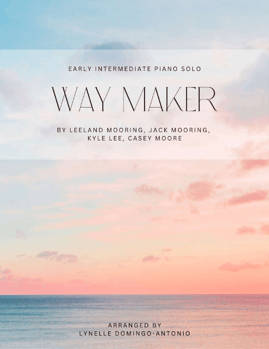 Way Maker Piano Solo scores gallery preview page 1