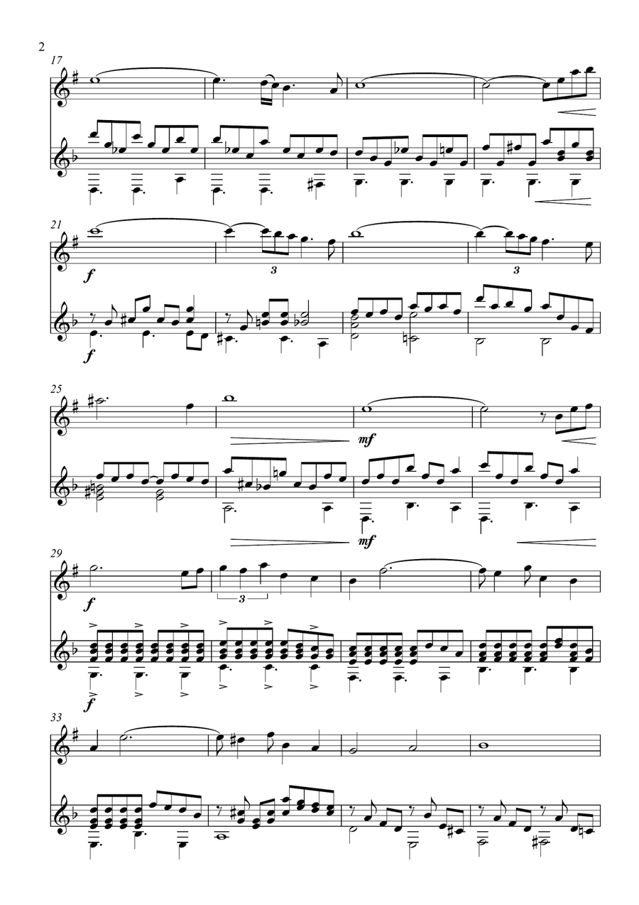 Oblivion Clarinet & Guitar Clarinet scores gallery preview page 2