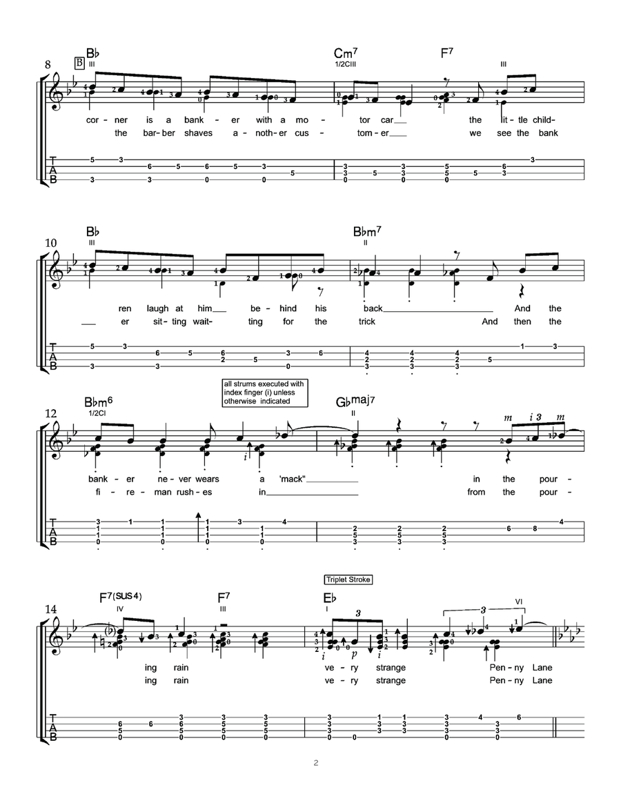 Penny Lane Penny Lane Ukulele scores gallery preview page 3