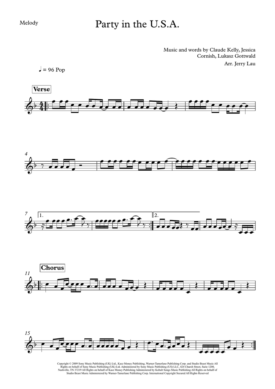 Party In The U.s.a. Large Ensemble scores gallery preview page 2