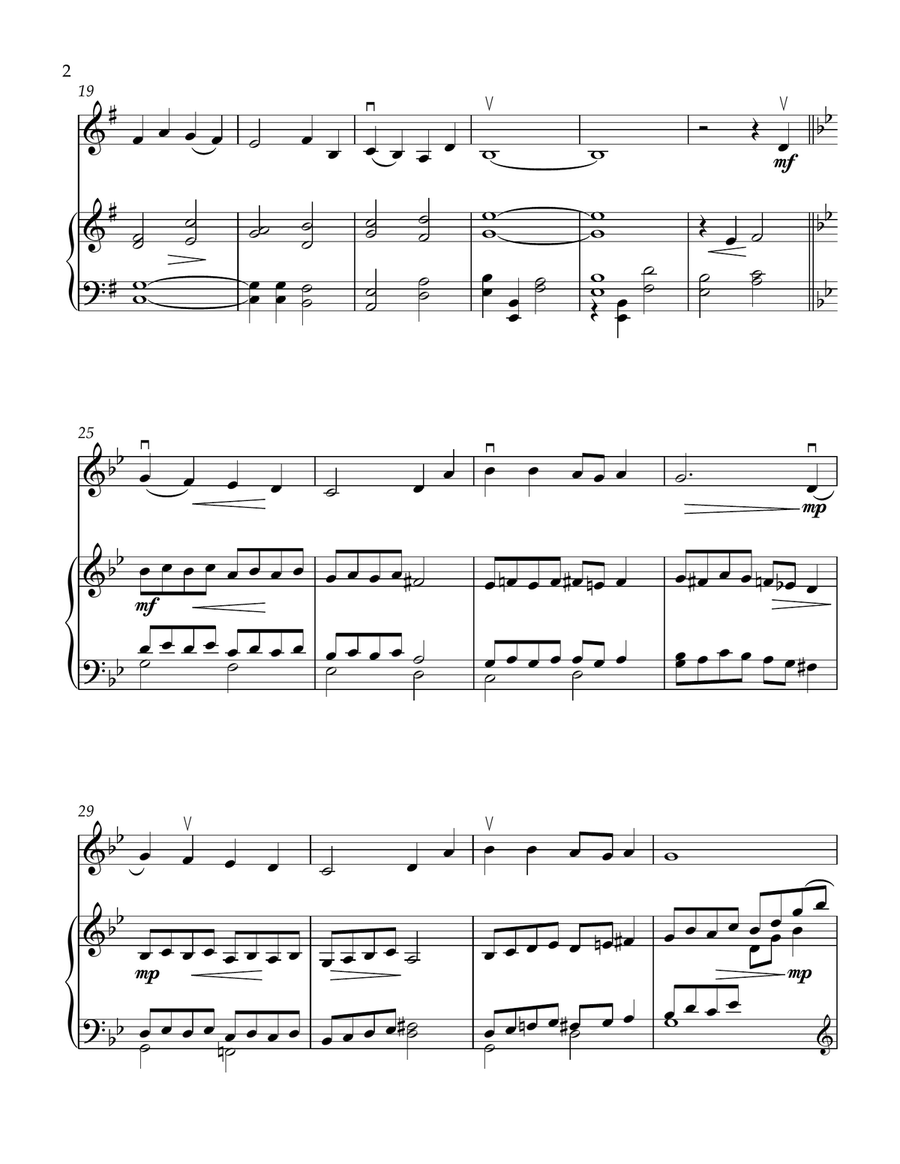 O Sacred Head Now Wounded - Piano and Violin Chamber Music scores gallery preview page 2