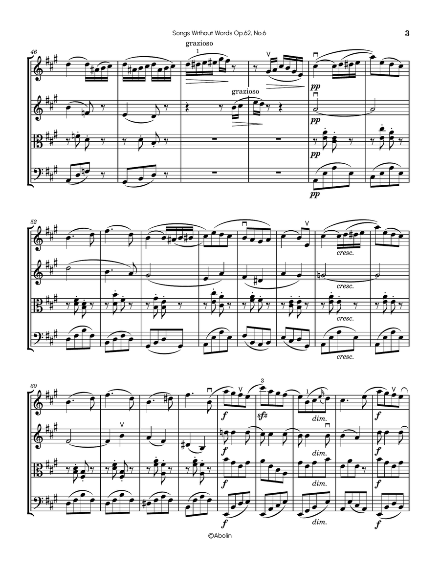Mendelssohn: Lieder ohne Worte (Songs Without Words), Op.62, No.6, 