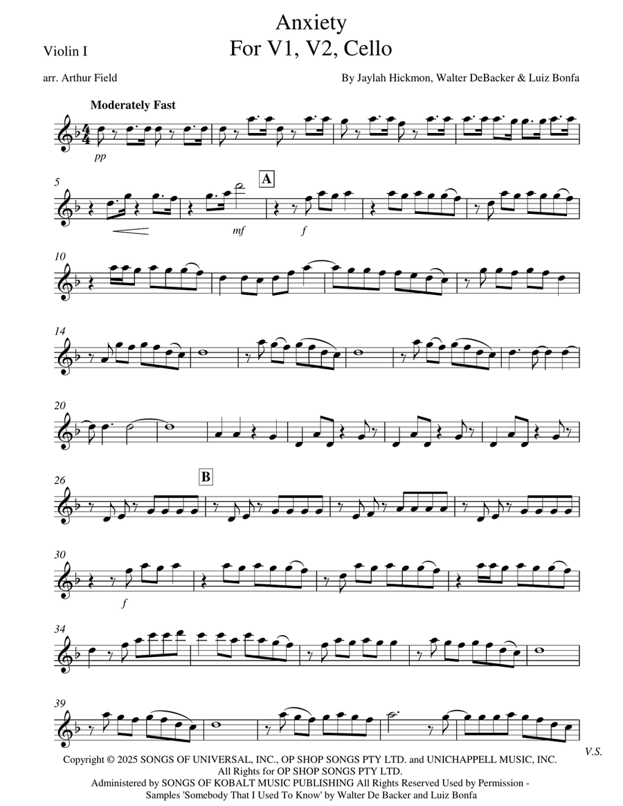 Anxiety String Trio scores gallery preview page 6