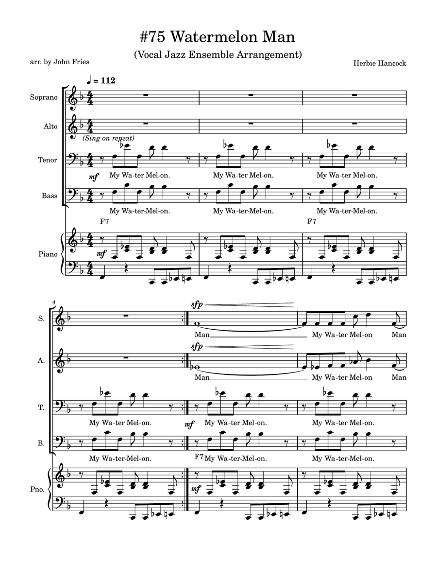 Watermelon Man 4-Part scores gallery preview page 1