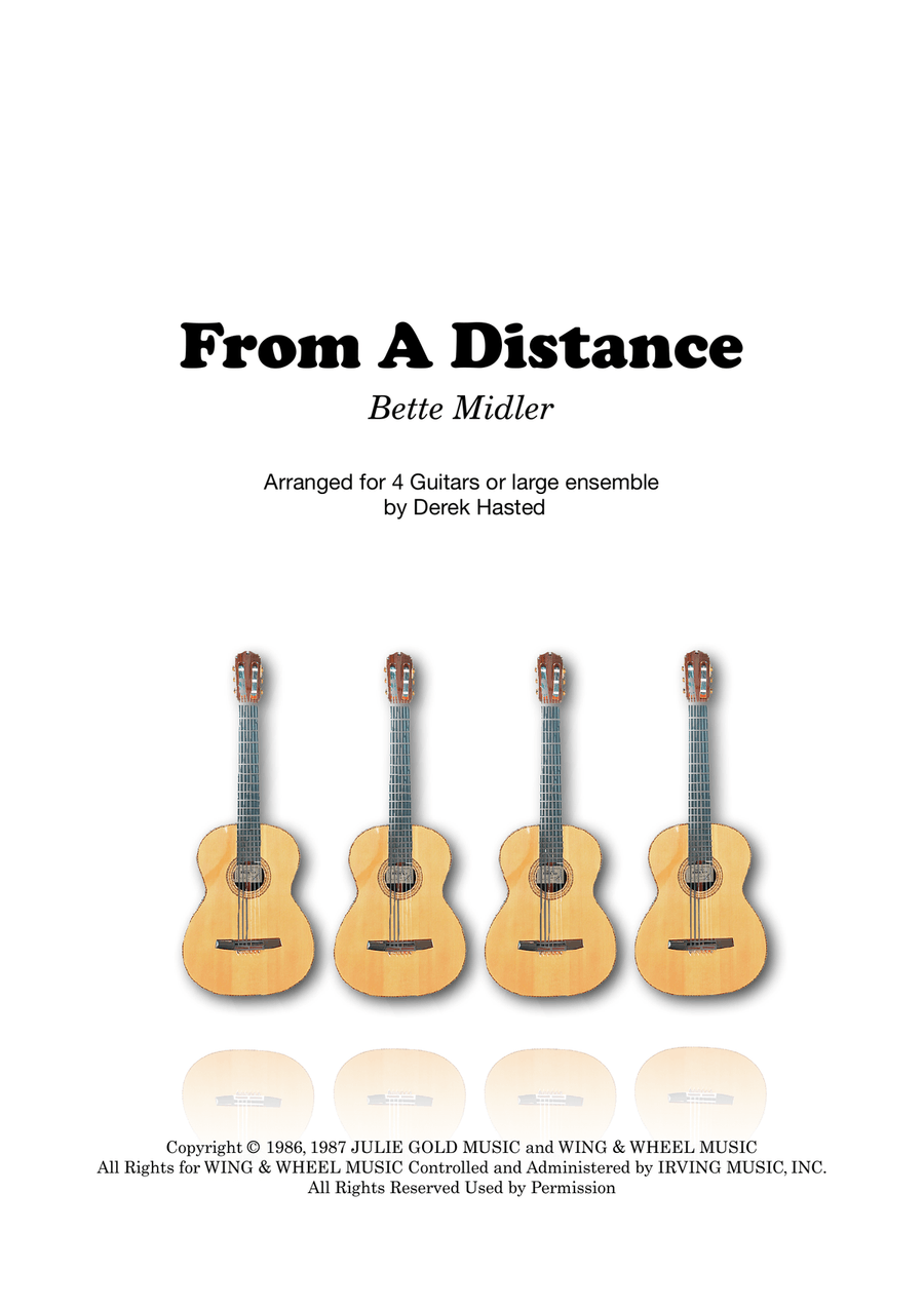 From A Distance Guitar Ensemble scores gallery preview page 1